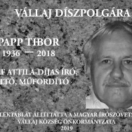Papp Tibor József Attila-díjas író emlékműve
